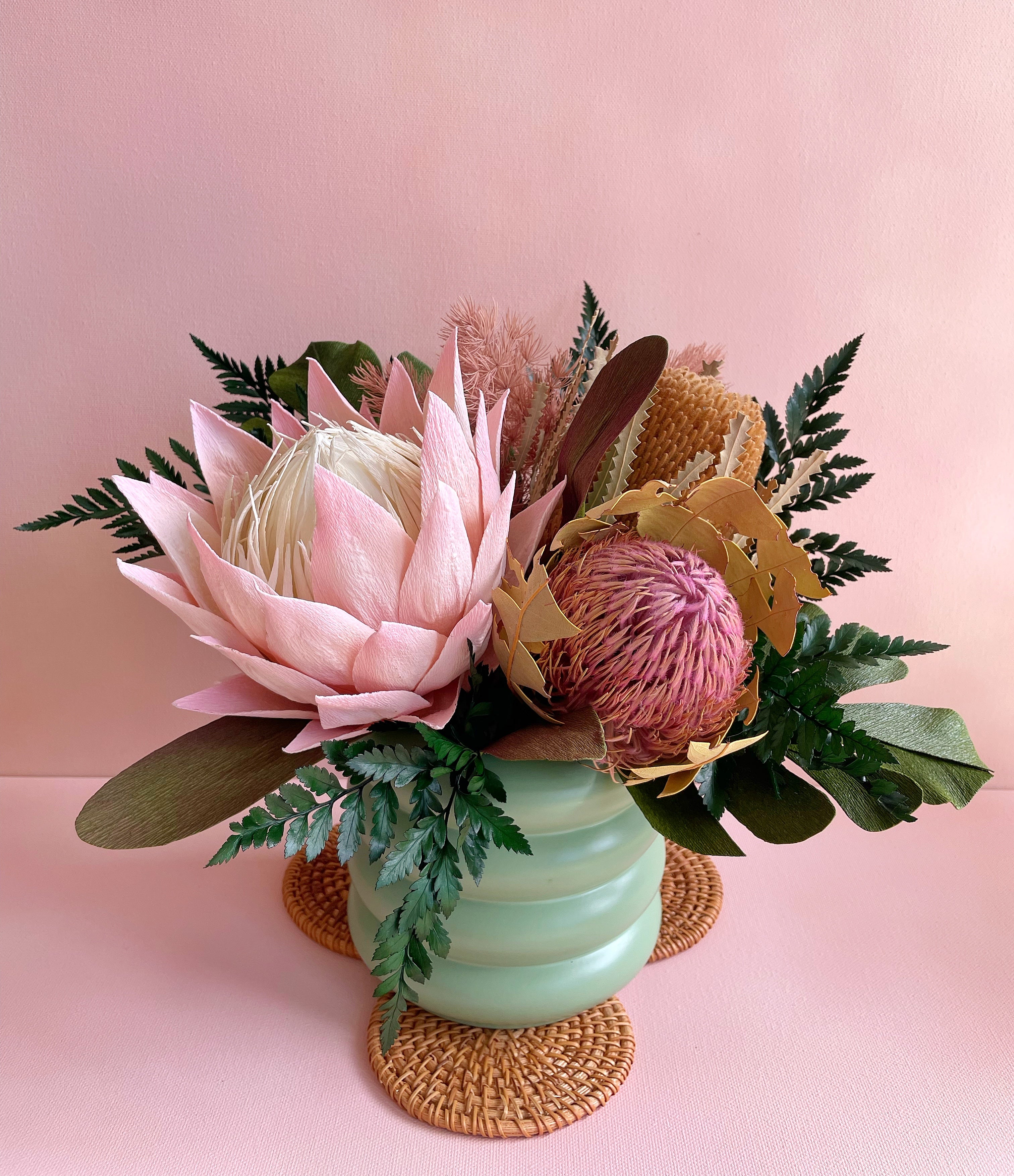 Ready-to-Ship King Protea Vase Arrangement