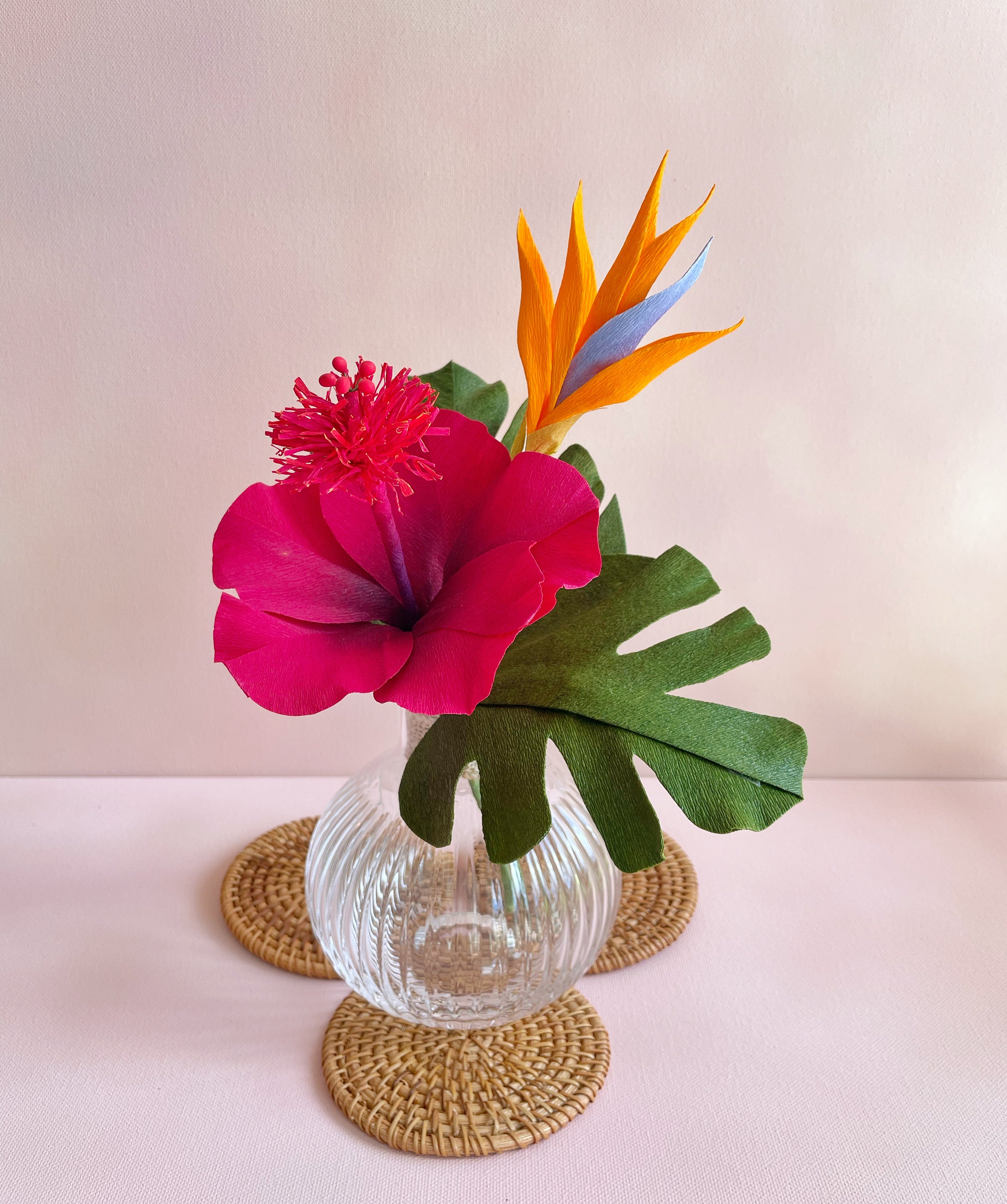 Tropic Fire Hibiscus Bud Vase