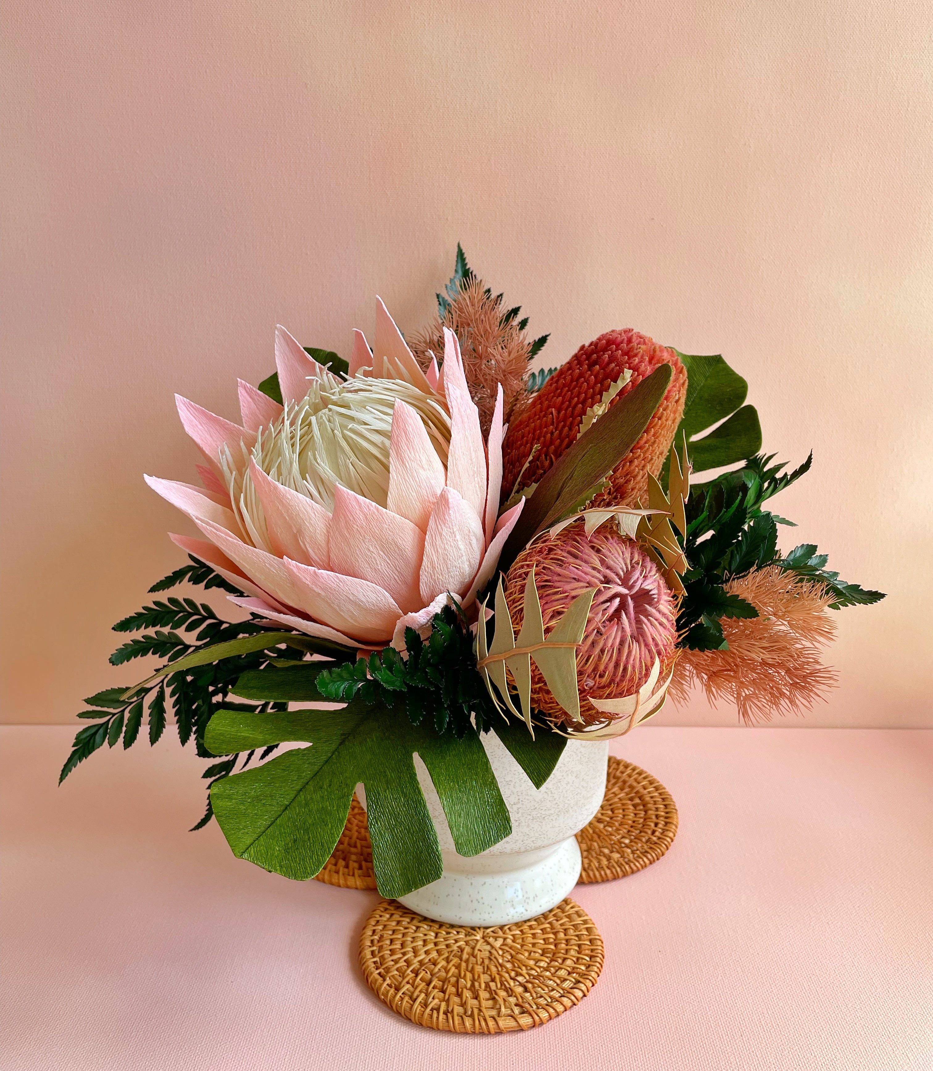 Ready-to-Ship King Protea Vase Arrangement