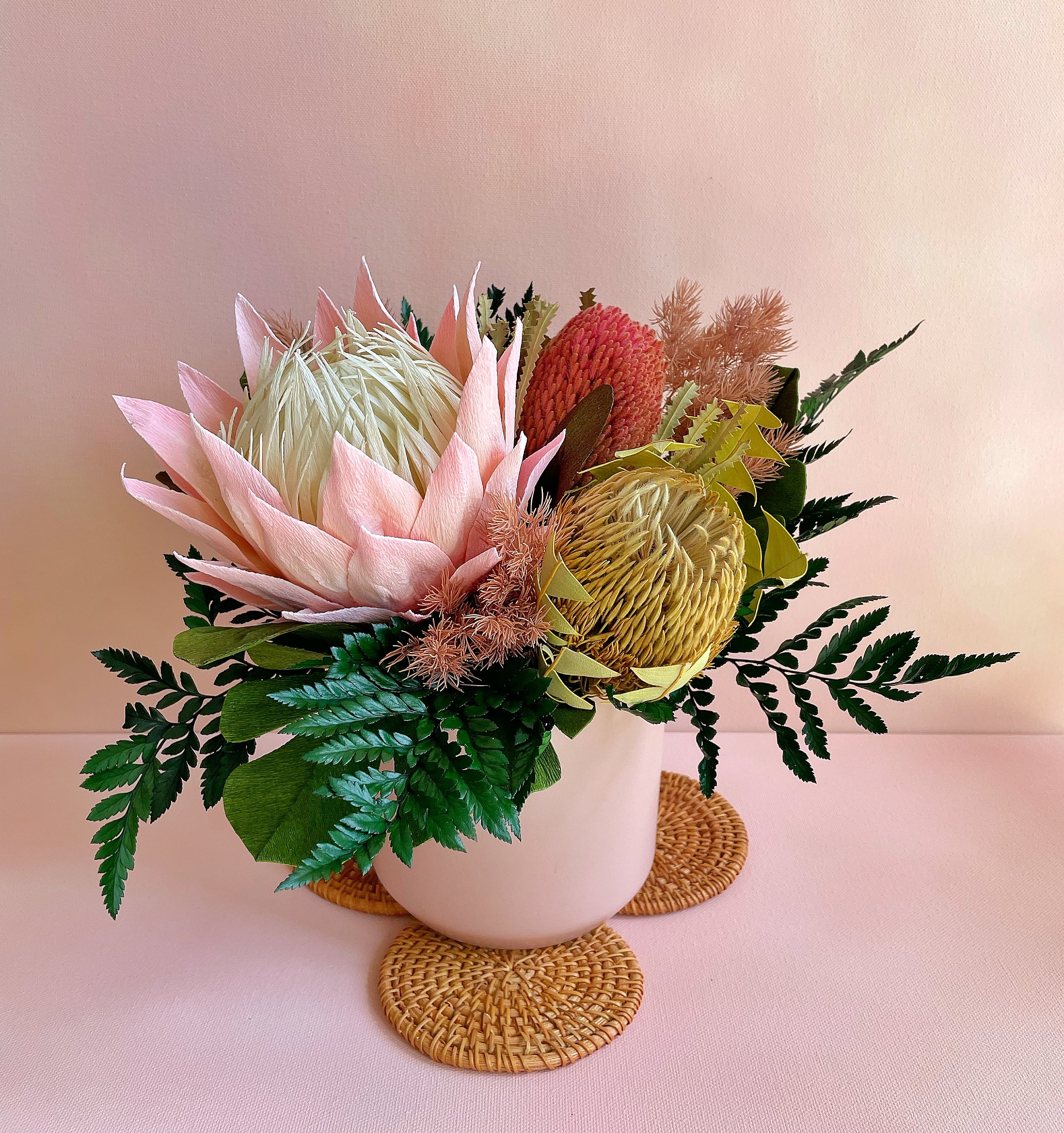 Ready-to-Ship King Protea Vase Arrangement